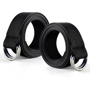 Web Football Belt with Two Stainless Steel D Rings 52' Football Pants Belt for Men Women Kids Youth Boys Girls