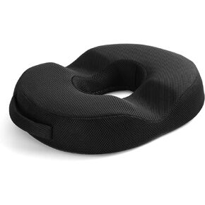 Memory Foam Donut Pillow for Hemorrhoid Seat Cushion Ergonomic for Comfort Sitting, Pain & Pressure Relief for Tailbone, Bed Sores, Postpartum Pregnancy, Butt, Hip