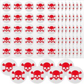 Skull Helmet Award Decals Youth Football Baseball Helmet Stickers 1-1/8'' Vinyl Football Helmet Stickers Self Adhesive Baseball Hockey Softball Lacrosse Stickers(Clear Print White, 8 Sheets)