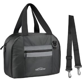 Motorcycle Helmet Bag, Motorcycle Helmet Case with Pocket & Strap, Powersports Helmet Bags with Soft Rubber Zips & Reflective Strip