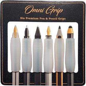 Omni Grip 6-Pack of Premium Comfort Grips, Perfect for Apple Pencil, Apple Pencil 2, Styluses, Pens and Pencils