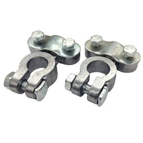 Ampper Heavy Duty Lead Alloy Military Spec Battery Terminal Ends, Top Post Battery Terminals Clamp Set for Marine Car Boat RV Vehicles (1 Pair Same Terminal)
