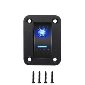 Switch Panel, 1 Gang Rocker Toggle Switch Aluminum Housing Bracket for Car Truck Marine Boat RV Vehicle, Waterproof Panel