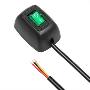 Inline KCD1 Rocker Switch 6A-250V 16A-125V SPST ON-Off Switch Box with Self-Adhesive for Car Boar Household Appliances