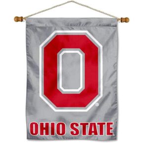Ohio State Buckeyes Block O Banner with Hanging Pole