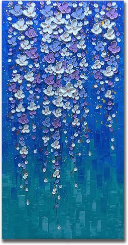 Yika Art, 3D Paintings Modern Abstract Oil Painting Hand Painted On Canvas Abstract Artwork Picture Wall Decoration for living room - Golden Lucky Tree Wall Art-24X48 Inch in Saudi Arabia