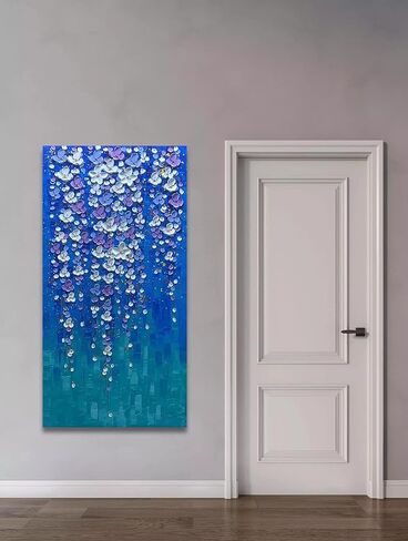 Yika Art, 3D Paintings Modern Abstract Oil Painting Hand Painted On Canvas Abstract Artwork Picture Wall Decoration for living room - Golden Lucky Tree Wall Art-24X48 Inch in Saudi Arabia