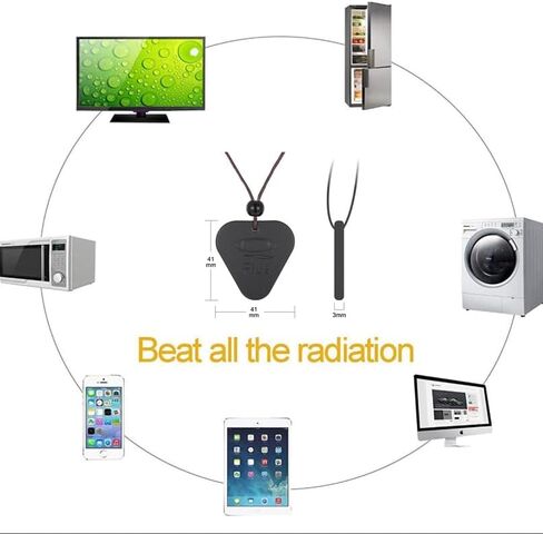 EMFProtection قلادة وسوار (مجموعة)، سوار الصحة 7 في 1، سوار مغناطيسي رياضي - مقاوم للماء ويناسب جميع المعصمين، الدورة الدموية، الطاقة والتوازن (أسود) in Kuwait