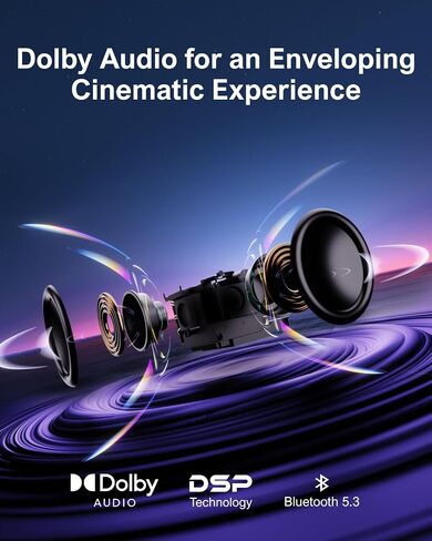 جهاز عرض ULTIMEA 1080P فك تشفير 4K مع WiFi 6 وBluetooth 5.3، جهاز عرض معتمد من Netflix مع 800 ANSI Lumens، صوت Dolby، التكيف التلقائي للشاشة وتجنب الكائنات، سلسلة Apollo P50 الذكية in Kuwait