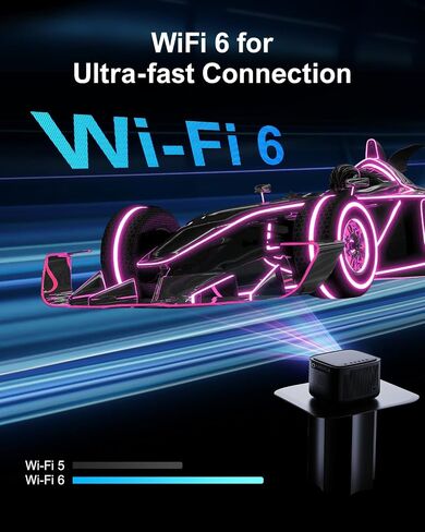 جهاز عرض ULTIMEA 1080P فك تشفير 4K مع WiFi 6 وBluetooth 5.3، جهاز عرض معتمد من Netflix مع 800 ANSI Lumens، صوت Dolby، التكيف التلقائي للشاشة وتجنب الكائنات، سلسلة Apollo P50 الذكية in Kuwait