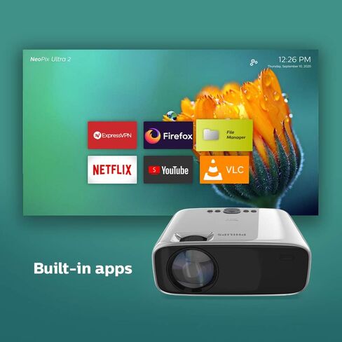 جهاز عرض Philips NeoPix Ultra 2، جهاز عرض True Full HD مزود بتطبيقات ومشغل وسائط مدمج in Saudi Arabia