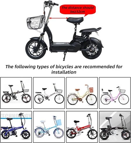 Front Bicycle Seat for Child, Front Mounted Child Bicycle Seat with Handrail Seat Belt and Pedal, with Installation Tools (UP to 100 Pound) in Kuwait