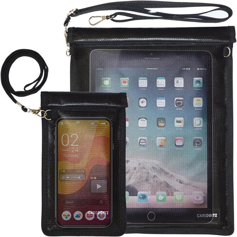 Large Faraday Bags, 2 Pack Portable Faraday Bag For Tablets & Phones & Car Keys, Anti-Theft Anti-Hacking EMP Proof Bag, Fire Resistant & Water Resistant Faraday Pouch(Black) in Saudi Arabia