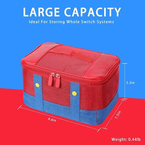 Switch Carry Case for Nintendo Switch/Lite/OLED, Portable Soft Shell Protective Storage Bag, Travel Case for Switch Console Pro Controller & Accessories in Saudi Arabia