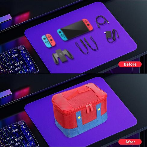 Switch Carry Case for Nintendo Switch/Lite/OLED, Portable Soft Shell Protective Storage Bag, Travel Case for Switch Console Pro Controller & Accessories in Saudi Arabia