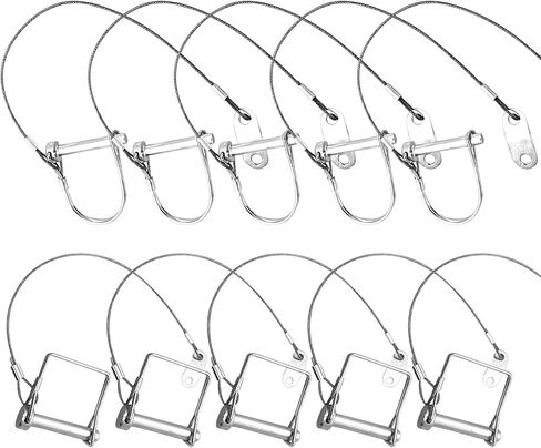10Pcs Trailer Coupler Pin with Steel Quick Release Ring 2-3/4" x 1/4",for Trailer Hitch Pin for Trailer Lock and Hitch Pin Lock for Farm Lawn Garden Wagons in Saudi Arabia