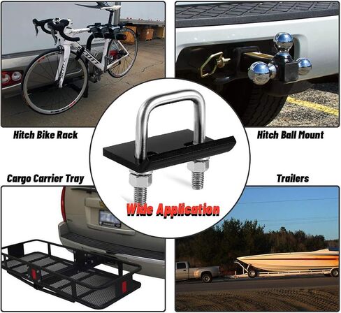 CZC AUTO Hitch Tightener 304 الفولاذ المقاوم للصدأ الثقيلة المضادة للحشرجة استقرار ل1.25 2 بوصة عقبة، خالية من الصدأ قفل أسفل عقبة مثبت لصينية وصلة البضائع الناقل الدراجة رف مقطورة الكرة جبل in Saudi Arabia