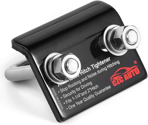 CZC AUTO Hitch Tightener 304 الفولاذ المقاوم للصدأ الثقيلة المضادة للحشرجة استقرار ل1.25 2 بوصة عقبة، خالية من الصدأ قفل أسفل عقبة مثبت لصينية وصلة البضائع الناقل الدراجة رف مقطورة الكرة جبل in Saudi Arabia