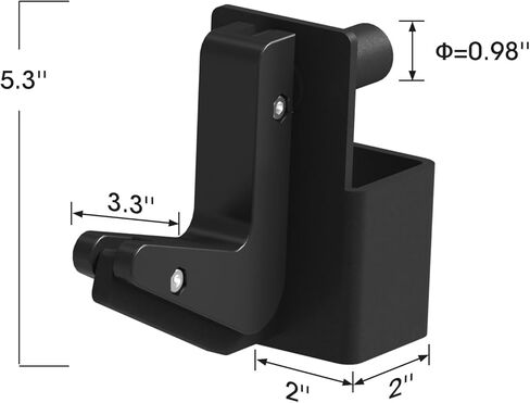 ER KANG J-Hook, Barbell Holder for 2x2 Power Cage Squat Rack with 1" Holes, suit JR-570 Power Rack (Pair) in Saudi Arabia