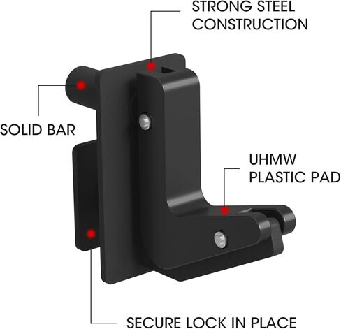ER KANG J-Hook, Barbell Holder for 2x2 Power Cage Squat Rack with 1" Holes, suit JR-570 Power Rack (Pair) in Saudi Arabia