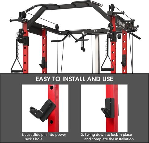 ER KANG J-Hook, Barbell Holder for 2x2 Power Cage Squat Rack with 1" Holes, suit JR-570 Power Rack (Pair) in Saudi Arabia