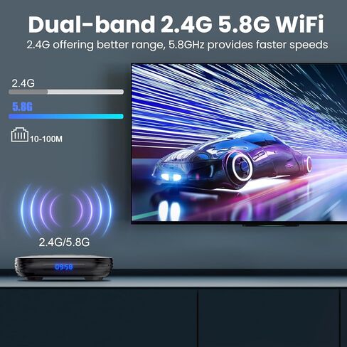 Android TV Box 12.0 4GB 64GB TV Box Android 2023 يدعم 8K Dual-WiFi 2.4G 5.8G Android Box H618 شرائح مع HDR10 BT5.0 USB 2.0 3D Ethernet مع لوحة مفاتيح صغيرة بإضاءة خلفية in Kuwait