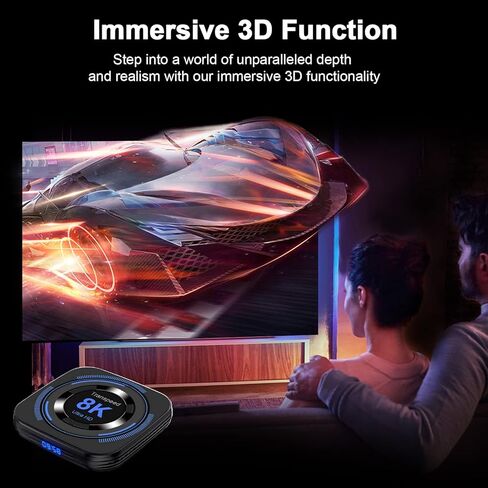 Android TV Box 12.0 4GB 64GB TV Box Android 2023 يدعم 8K Dual-WiFi 2.4G 5.8G Android Box H618 شرائح مع HDR10 BT5.0 USB 2.0 3D Ethernet مع لوحة مفاتيح صغيرة بإضاءة خلفية in Kuwait
