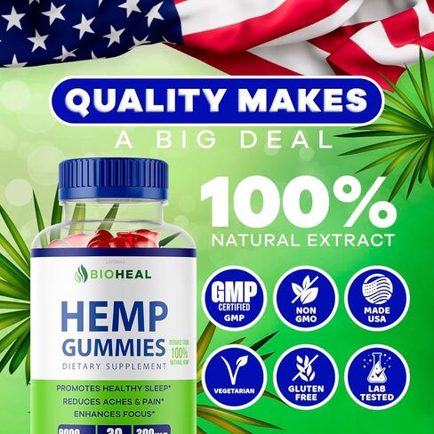 عبوتان - علكة بيو هيل. BioHealGummie, Bio Heal 60 علكة لمدة شهرين، علكات Bio Heal Hemp 9000 ملغ لكل زجاجة، علكات BioHeal in Kuwait