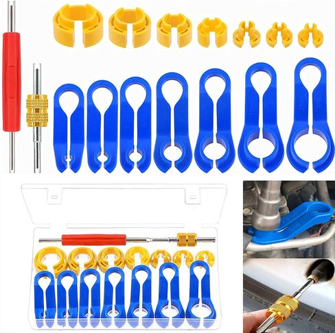 CXGS AC Fuel Line Disconnect Tool 16Pcs Universal Fuel Line Quick Disconnect Fitting Hose Kits Car Transmission Oil Cooler Tube Removal Tool Fuel Line Tool Set - 1/4 5/16 3/8 1/2 5/8 3/4 7/8 Inch in Saudi Arabia
