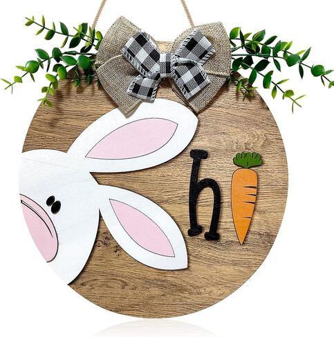 Welcome Door Sign Hanging Spring Summer Bee Gnome Wooden Sign Farmhouse Honey Bumble Bee Wood Front Door Hanger for Bedroom Living Room Indoor Outdoor Kitchen Home Decor in Saudi Arabia