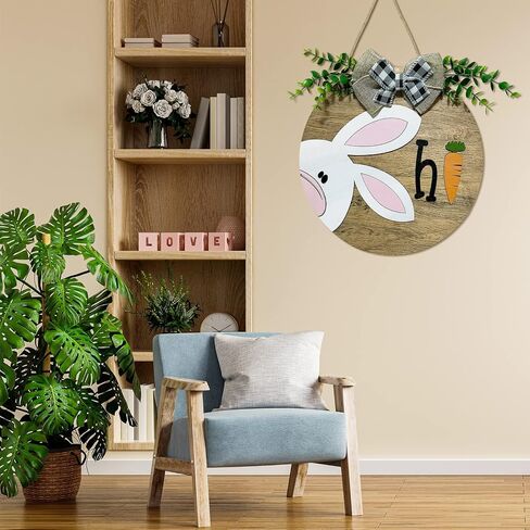 Welcome Door Sign Hanging Spring Summer Bee Gnome Wooden Sign Farmhouse Honey Bumble Bee Wood Front Door Hanger for Bedroom Living Room Indoor Outdoor Kitchen Home Decor in Saudi Arabia