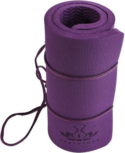 Yoga Knee Pads Cushion Non-Slip Knee Mat by Heathyoga, Knee Pad for Gardening Yard Work, Yoga Knee Pad Cushion for Yoga and Floor Exercises Yoga Mat Accessory 26"x10"x0.5" in Saudi Arabia