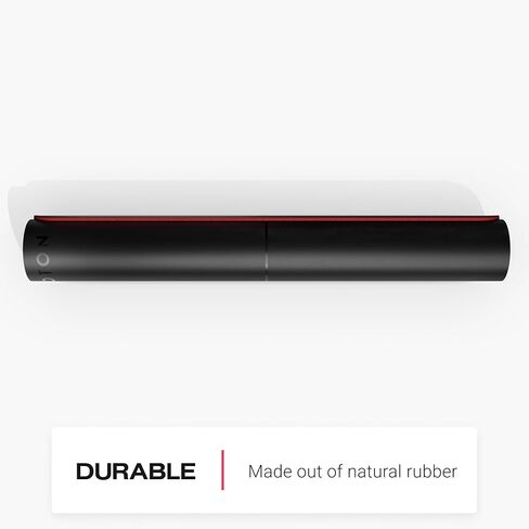 بساط التمرين ذو الوجهين من بيلوتون | 71 بوصة × 26 بوصة بسمك 5 مم، سجادة يوجا وأرضية عالية التحمل، مقاومة للتمزق والخدش، أسود، أحمر in Kuwait