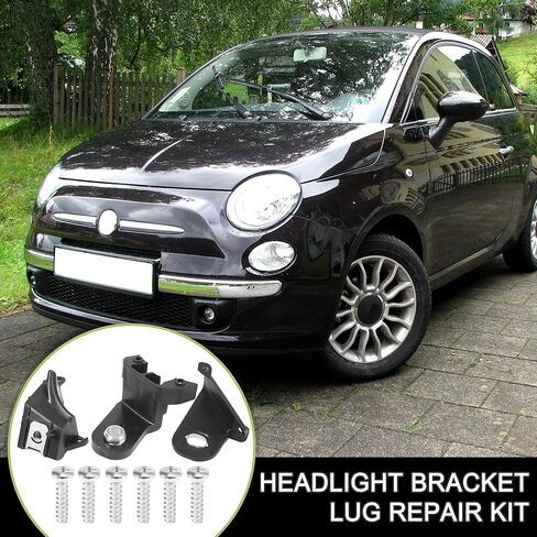 X AUTOHAUX Front Left Headlight Head Lamp Bracket Lug Repair Kit 51816682 for Fiat 500 2013-2016 in Saudi Arabia