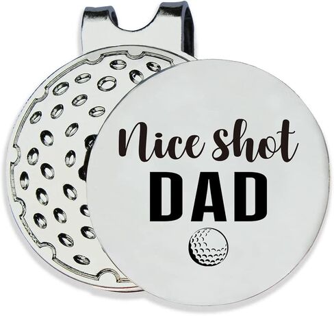 Nice Shot Dad Golf Ball Marker Best Father Gift- Funny Golf Marker with Magnetic Hat Clip Golf Novelty Gift - Golf Accessories Gifts for Dad Golf Lovers Golfer Men in Saudi Arabia