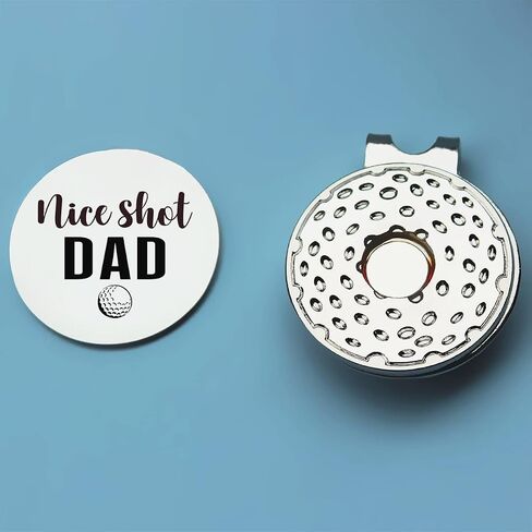 Nice Shot Dad Golf Ball Marker Best Father Gift- Funny Golf Marker with Magnetic Hat Clip Golf Novelty Gift - Golf Accessories Gifts for Dad Golf Lovers Golfer Men in Saudi Arabia