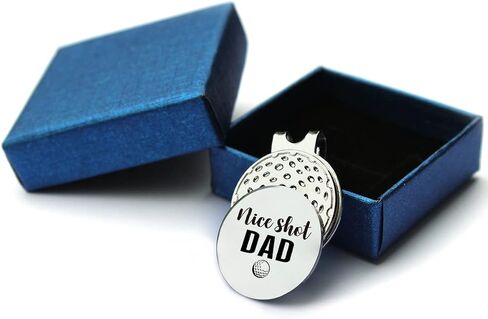 Nice Shot Dad Golf Ball Marker Best Father Gift- Funny Golf Marker with Magnetic Hat Clip Golf Novelty Gift - Golf Accessories Gifts for Dad Golf Lovers Golfer Men in Saudi Arabia