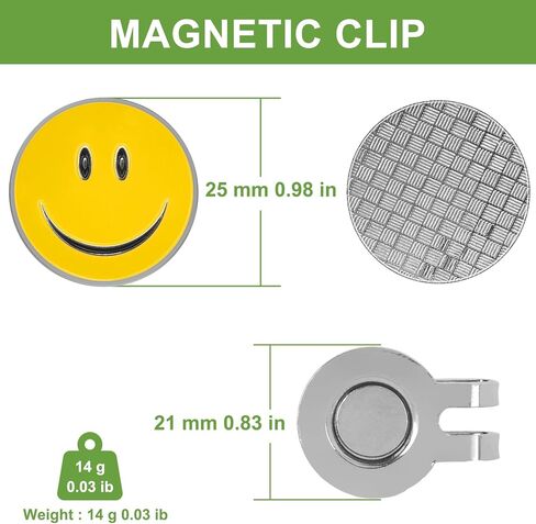 Golf Ball Marker with Magnetic Hat Clip, Funny Golf Accessories, Golf Gifts for Men 25 MM in Kuwait