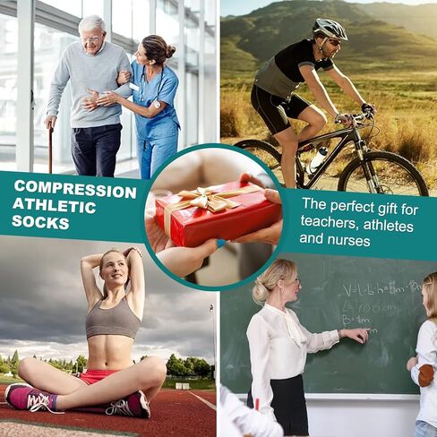 3 أزواج من الجوارب الضاغطة بمقاس كبير من جينوفيجا للسفر للرجال والنساء in Kuwait