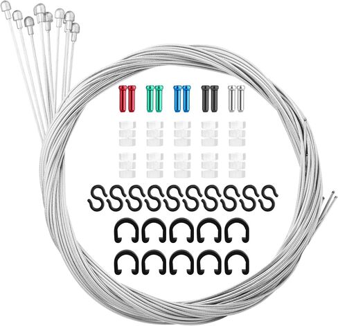 10PCS 1.7M Bike Brake Wire Set for Road Bike, free end caps and end sleeves in Kuwait