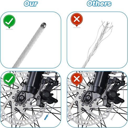 10PCS 1.7M Bike Brake Wire Set for Road Bike, free end caps and end sleeves in Kuwait