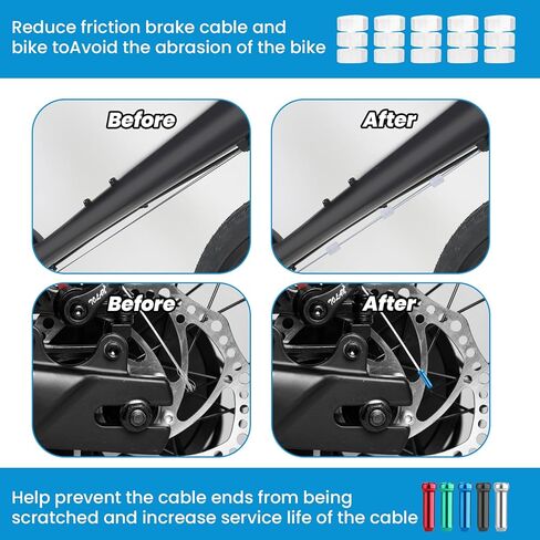 10PCS 1.7M Bike Brake Wire Set for Road Bike, free end caps and end sleeves in Kuwait