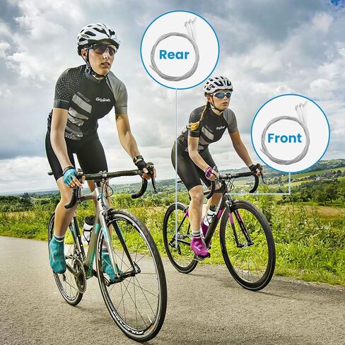 10PCS 1.7M Bike Brake Wire Set for Road Bike, free end caps and end sleeves in Kuwait