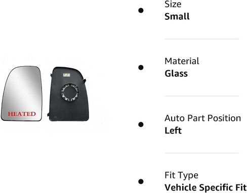 نظارات علوية للمرآة الجانبية البديلة للجانب الأيسر للسائق مع ملاءمة ساخنة Ram Promaster 1500، 2500، 3500، New Six، Work Van in Saudi Arabia