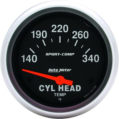 مقياس درجة حرارة رأس الأسطوانة الكهربائية 3536 Sport-Comp من Auto Meter in Saudi Arabia
