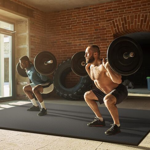 سجادات تمرين كبيرة جدًا 6 × 4/7 × 5/9 × 6/10 × 6-7 مم سجادة رياضية سميكة فائقة المتانة وغير قابلة للانزلاق لأرضيات الصالة الرياضية المنزلية، مثالية للقلب واللياقة البدنية وغير سامة وغير قابلة للانزلاق حافية القدم لممارسة اليوغا in Kuwait