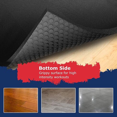 سجادات تمرين كبيرة جدًا 6 × 4/7 × 5/9 × 6/10 × 6-7 مم سجادة رياضية سميكة فائقة المتانة وغير قابلة للانزلاق لأرضيات الصالة الرياضية المنزلية، مثالية للقلب واللياقة البدنية وغير سامة وغير قابلة للانزلاق حافية القدم لممارسة اليوغا in Kuwait