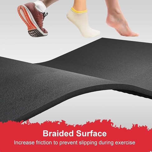 سجادات تمرين كبيرة جدًا 6 × 4/7 × 5/9 × 6/10 × 6-7 مم سجادة رياضية سميكة فائقة المتانة وغير قابلة للانزلاق لأرضيات الصالة الرياضية المنزلية، مثالية للقلب واللياقة البدنية وغير سامة وغير قابلة للانزلاق حافية القدم لممارسة اليوغا in Kuwait