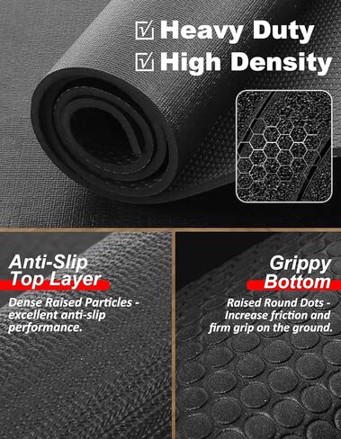 7' x 5' x 7mm Extra Large Exercise Mat, [35 Sq.Ft] Heavy-Duty & Extreme Non-Slip Rubber Gym Flooring for Home Gym, Pro Yoga Mat Gym Mat for Home Workout & Exercise Equipment, Shoe-Friendly in Saudi Arabia