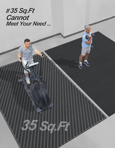 7' x 5' x 7mm Extra Large Exercise Mat, [35 Sq.Ft] Heavy-Duty & Extreme Non-Slip Rubber Gym Flooring for Home Gym, Pro Yoga Mat Gym Mat for Home Workout & Exercise Equipment, Shoe-Friendly in Saudi Arabia